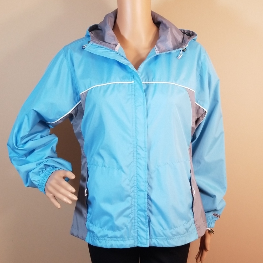 Reebok Light Blue Full Zip Windbreaker. Size M. - Picture 1 of 8